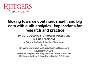 Moving towards continuous audit and big research and practice