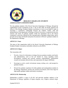 BIOLOGY GRADUATE STUDENT ASSOCIATION CONSTITUTION