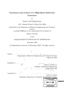 Excitation  and  Control  of  a ... Generator Steven  Carl  Englebretson