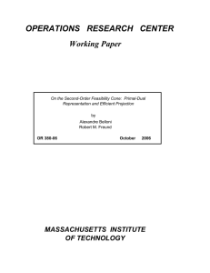 OPERATIONS   RESEARCH   CENTER Working Paper MASSACHUSETTS  INSTITUTE