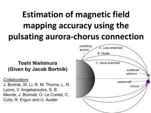 Estimation of magnetic field mapping accuracy using the pulsating aurora-chorus connection Toshi Nishimura