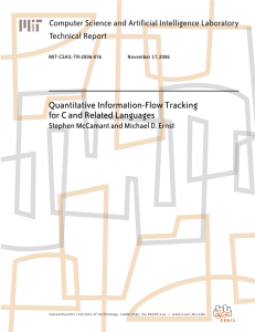 Quantitative Information-Flow Tracking for C and Related Languages Technical Report