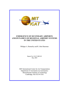 MIT ICAT  EMERGENCE OF SECONDARY AIRPORTS