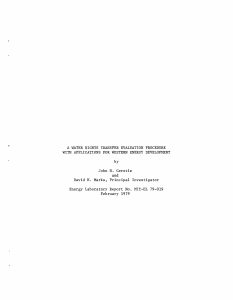 A WATER RIGHTS  TRANSFER EVALUATION PROCEDURE by John H.  Gerstle