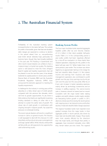 The Australian Financial System 2. Banking System Profits