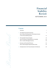 Financial Stability Review Contents