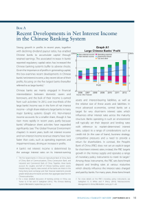 Recent Developments in Net Interest Income in the Chinese Banking System