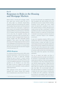Responses to Risks in the Housing and Mortgage Markets Box B