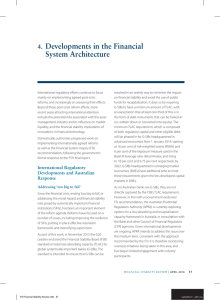 Developments in the Financial System Architecture 4.