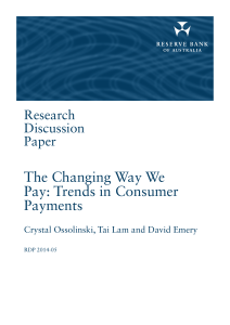 The Changing Way We Pay: Trends in Consumer Payments Research
