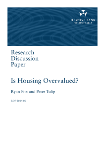 Is Housing Overvalued? Research Discussion Paper