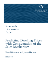 Predicting Dwelling Prices with Consideration of the Sales Mechanism Research