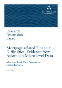 Mortgage-related Financial Difficulties: Evidence from Australian Micro-level Data Research