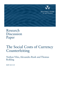 The Social Costs of Currency Counterfeiting Research Discussion