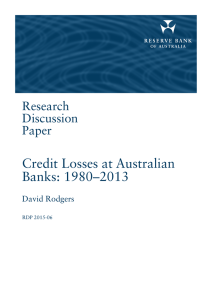 Credit Losses at Australian Banks: 1980–2013 Research Discussion