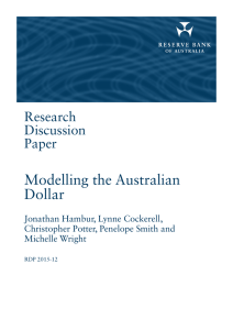 Modelling the Australian Dollar Research Discussion