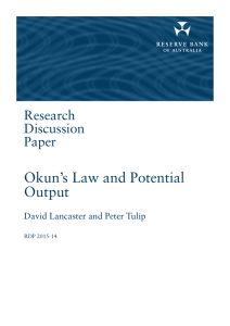 Okun’s Law and Potential Output Research Discussion