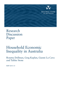 Household Economic Inequality in Australia Research Discussion