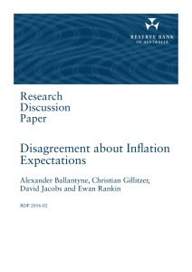 Disagreement about Inflation Expectations Research Discussion