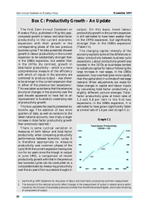 Semi-Annual  Statement  on productivity growth in the current expansion