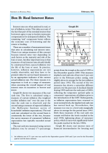 Box B: Real Interest Rates