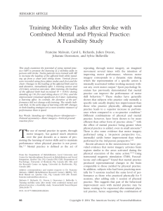 Training Mobility Tasks after Stroke with RESEARCH ARTICLE