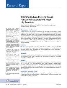 Research Report Training-Induced Strength and Functional Adaptations After Hip Fracture