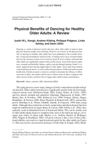 Physical Benefits of Dancing for Healthy Older Adults: A Review