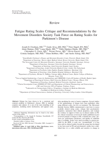 Review Fatigue Rating Scales Critique and Recommendations by the
