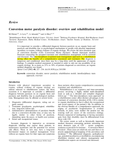 Review Conversion motor paralysis disorder: overview and rehabilitation model
