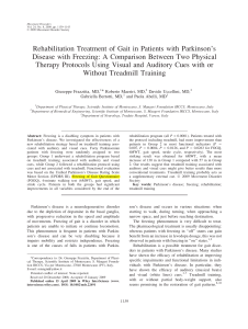 Rehabilitation Treatment of Gait in Patients with Parkinson’s
