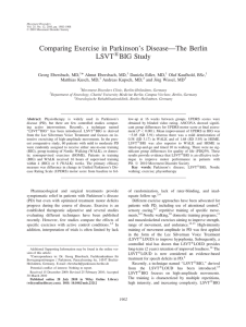 Comparing Exercise in Parkinson’s Disease—The Berlin LSVT BIG Study 1