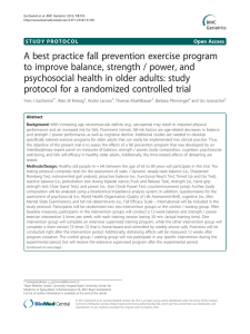 A best practice fall prevention exercise program