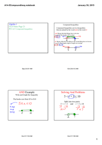 A14­5CompoundIneq.notebook January 30, 2015 Algebra 1 Ch.4 Notes Page 21
