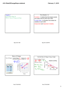 A16­1RateOfChangeSlope.notebook February 11, 2015 Algebra 1 Ch.6 Notes Page 26