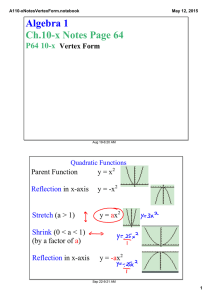 Algebra 1 Ch.10­x Notes Page 64 P64 10­x  