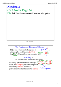 Algebra 2 Ch.6 Notes Page 34 P34  6­6 