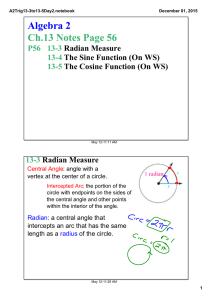 Algebra 2 Ch.13 Notes Page 56 P56 13­3  13­4 