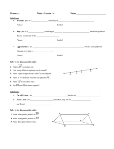 Geometry Notes – Lesson 1.4 Name __________________________