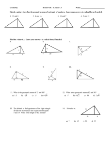 Geometry  Homework – Lesson 7.4 Name __________________________