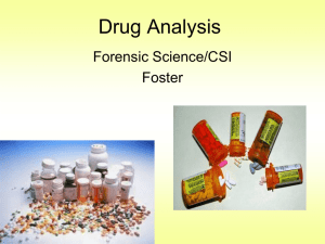 Drug Analysis Forensic Science/CSI Foster