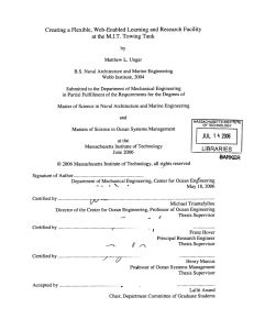Creating  a Flexible,  Web-Enabled  Learning  and ... at the  M.I.T.  Towing Tank