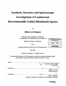 Synthesis, Structure and Spectroscopic Investigations of Luminescent Heterobimetallic Gold(I)-Rhodium(I) Species