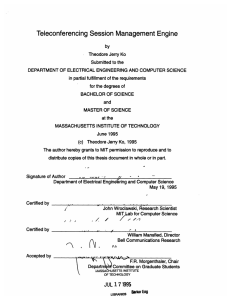 Teleconferencing  Session  Management  Engine