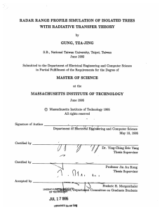 RADAR  RANGE  PROFILE  SIMULATION  OF ISOLATED ... WITH  RADIATIVE  TRANSFER  THEORY GUNG,  TZA-JING