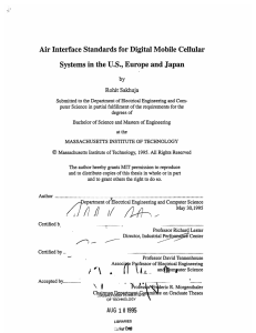 Air Interface Standards for Digital Mobile Cellular