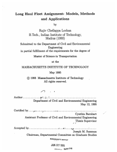 Long Haul Fleet  Assignment:  Models,  Methods and Applications