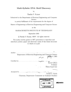 Multi-Syllabic  DNA  Motif  Discovery S.