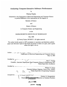 Analyzing  Compute-Intensive  Software  Performance Neeraj  Gupta