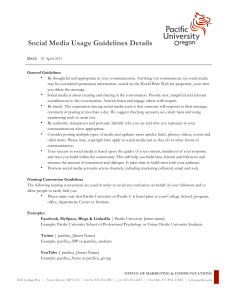 Social Media Usage Guidelines Details